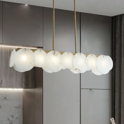 Modernity Alabaster Linear Chandelier Chandeliers For Dining Room Stairways Foyer Bedrooms Kitchen