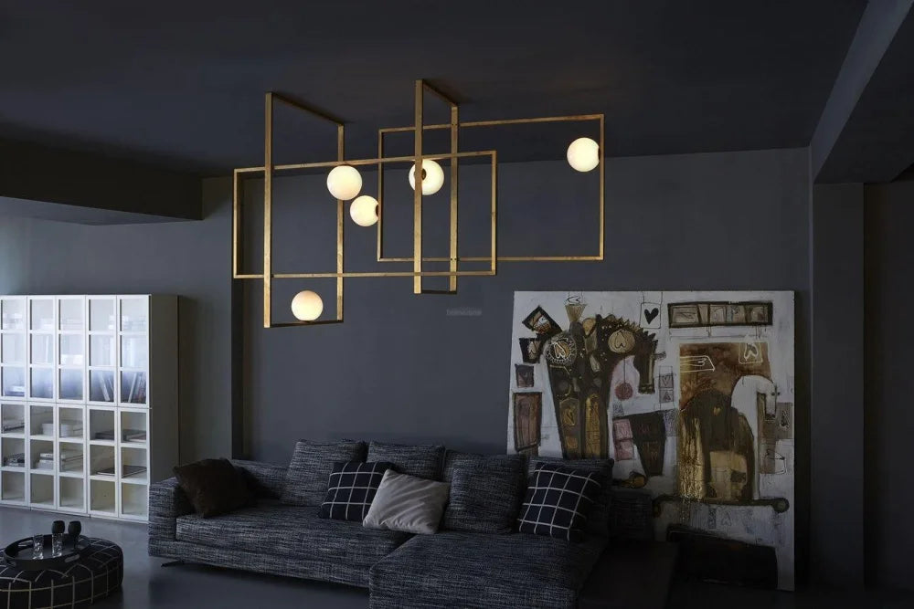 Mondrian Glass Ceiling Light L 47.2″ - Unknown-1-Yiosilamp