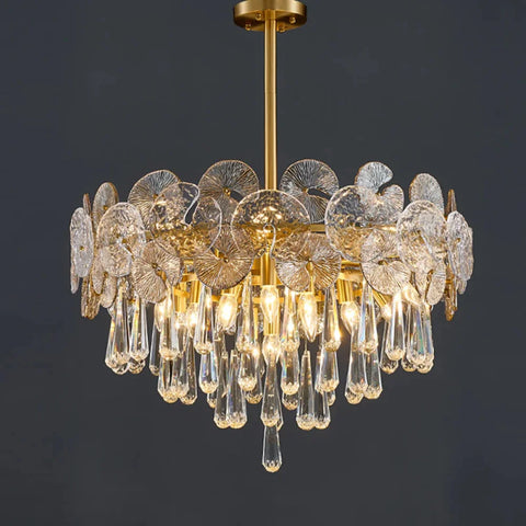 Monet Modern Postmodern Crystal Chandelier 31.5’’ W