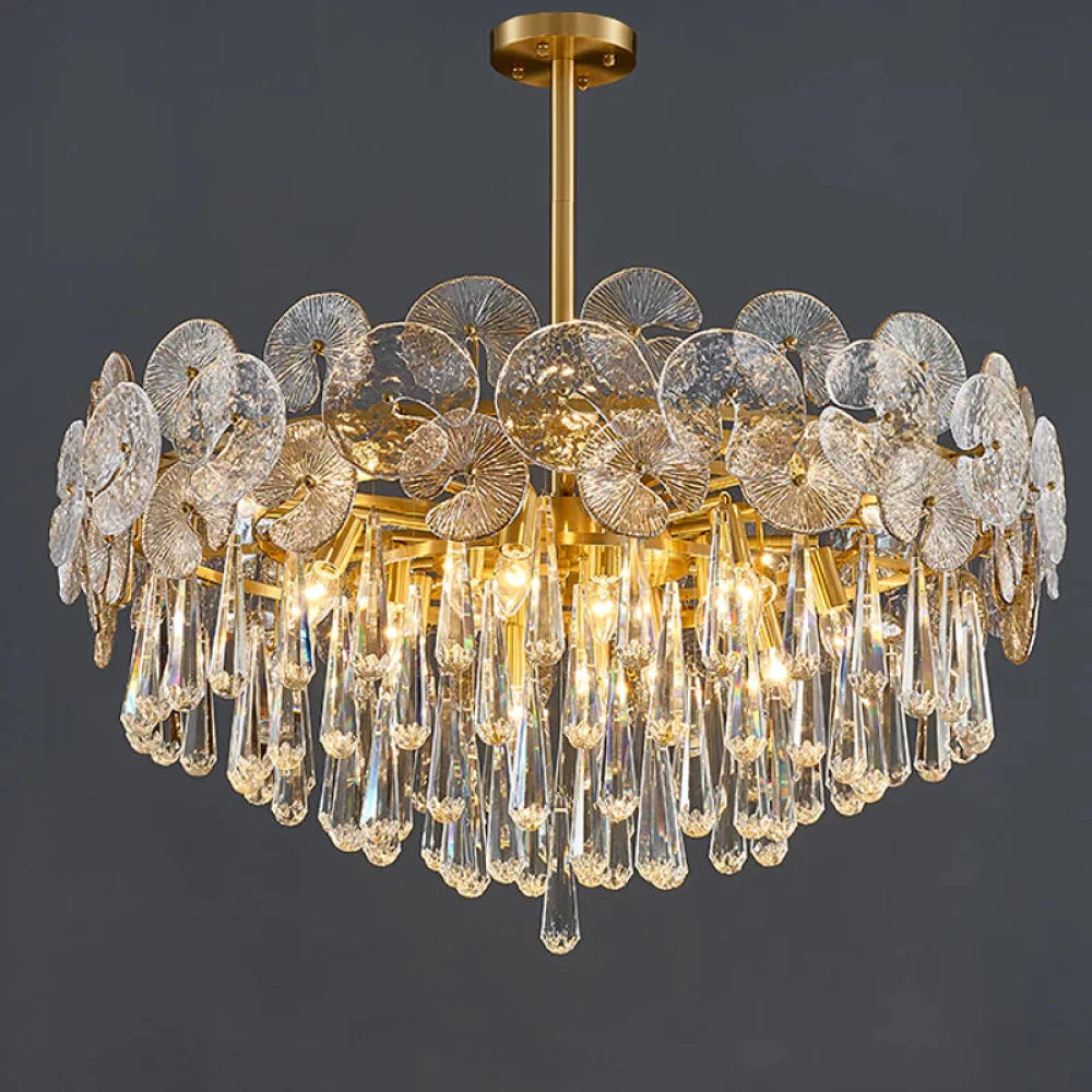 Monet Modern Postmodern Crystal Chandelier 39.4’’ W