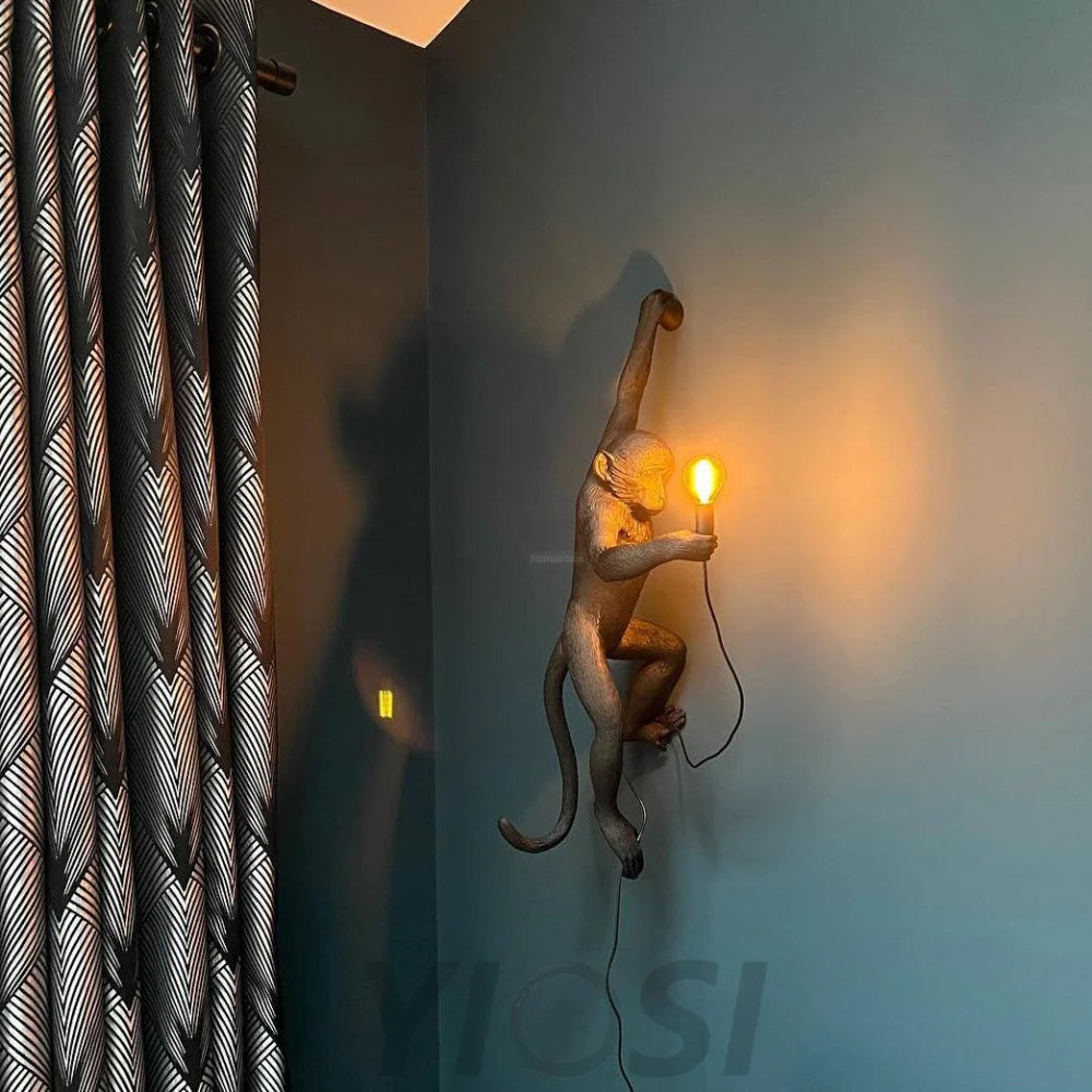 Monkey Wall Sconce - Creature-1-Yiosilamp