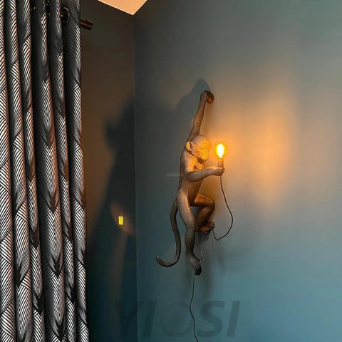 Monkey Wall Sconce - Creature-1-Yiosilamp