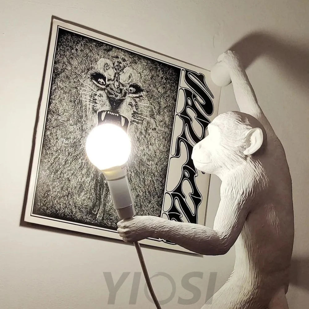Monkey Wall Sconce - Creature-1-Yiosilamp