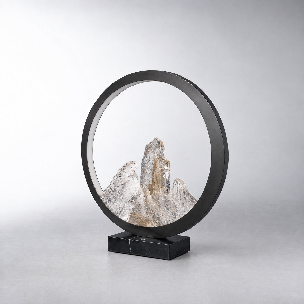 Moonlit Realm Modern Crystal Table Lamp – lights off