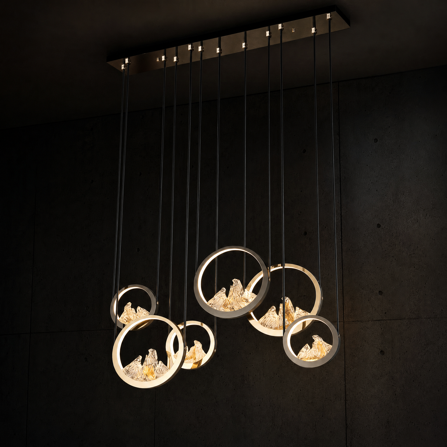 Moonlit Realm Modern Linear Dining Pendant Light - main