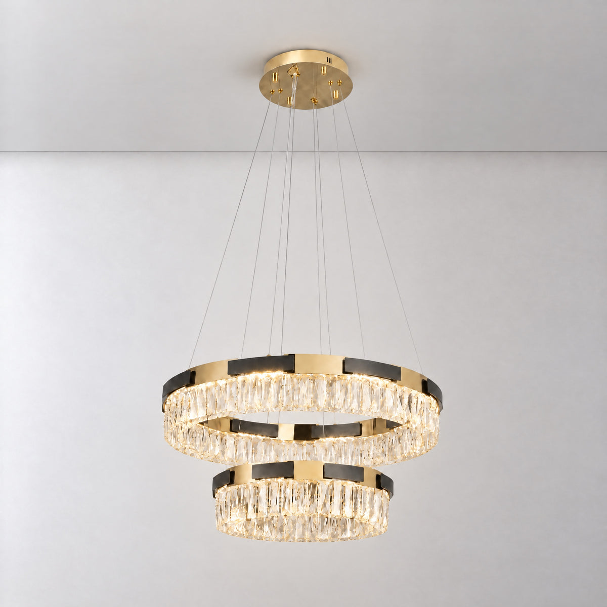 Mughetto Crystal Duo Chandelier