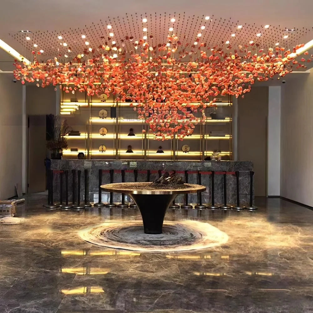 Multicolor Crystal Stone Round/Long canopy Chandelier - Helia-1-Yiosilamp