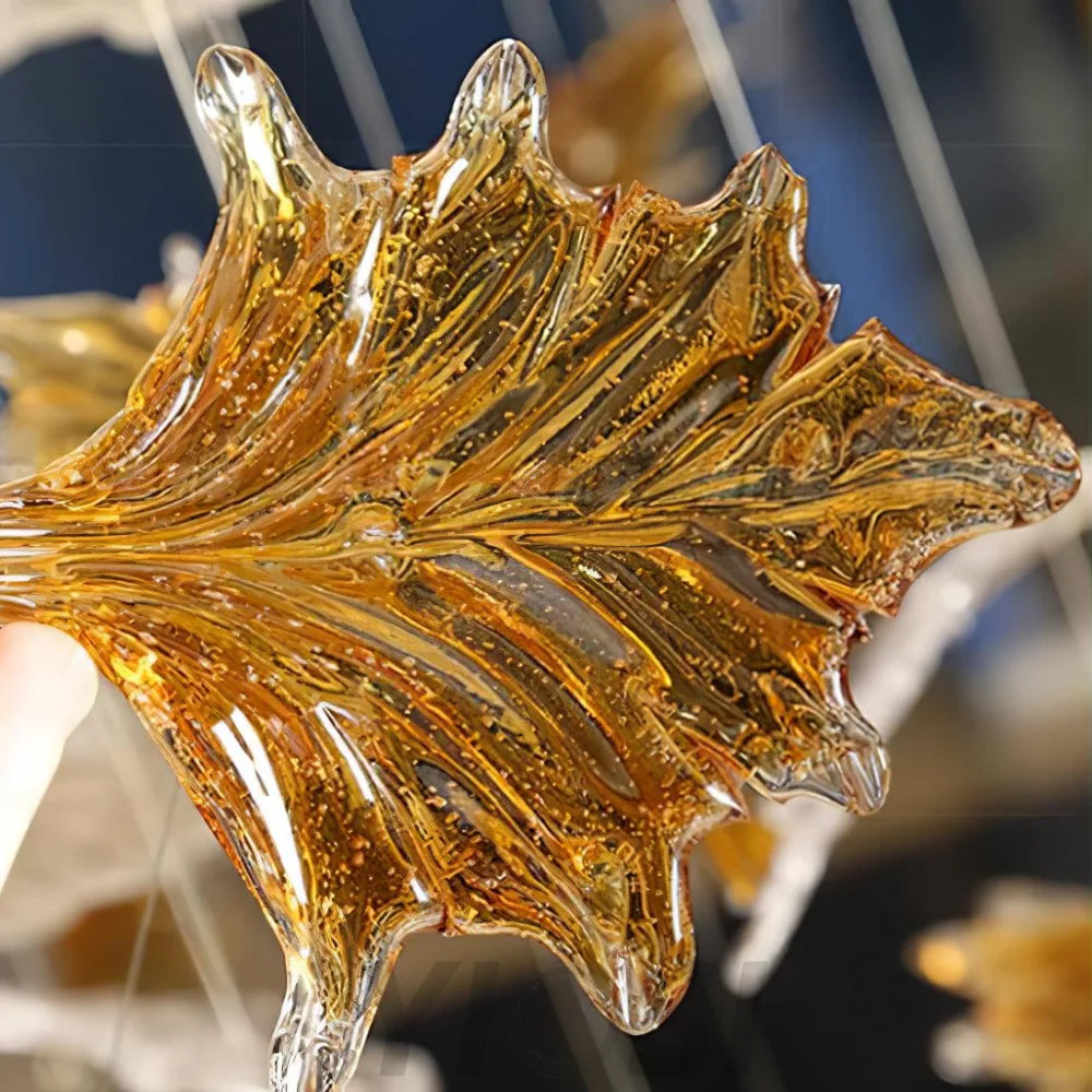 Multicolor Maple Leaf Chandelier - Helia-1-Yiosilamp