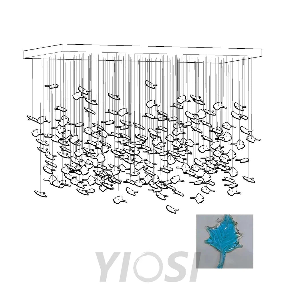Multicolor Maple Leaf Chandelier - Helia-1-Yiosilamp