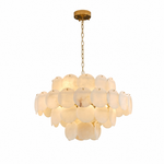 Natural Alabaster 31.5" Round Chandelier