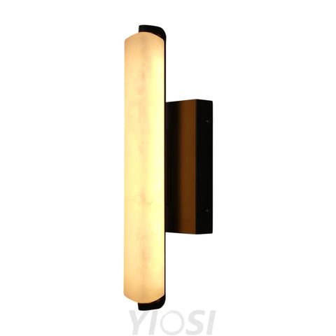 Natural Alabaster Wall Sconces 15in / Black