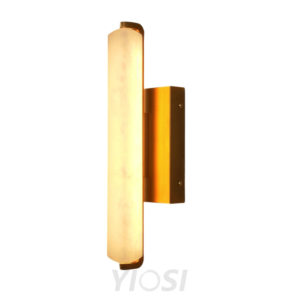 Natural Alabaster Wall Sconces 15in / Gold