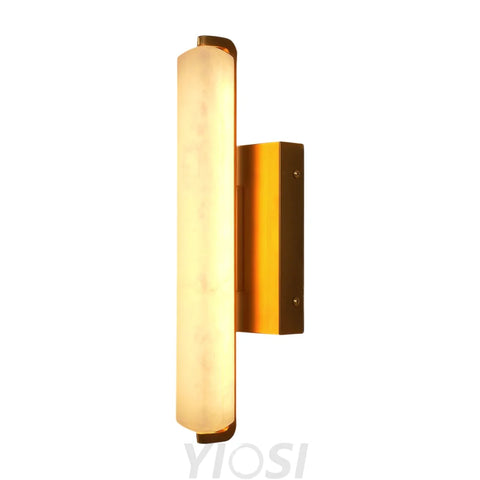 Natural Alabaster Wall Sconces 15in / Gold