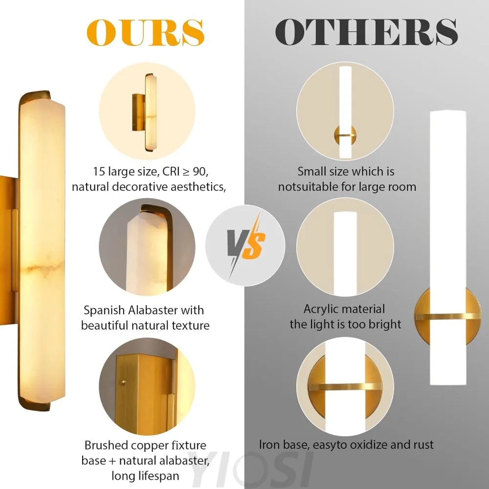 Natural Alabaster Wall Sconces