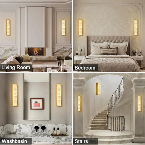 Natural Alabaster Wall Sconces
