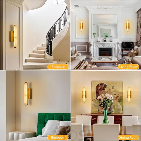 Natural Alabaster Wall Sconces