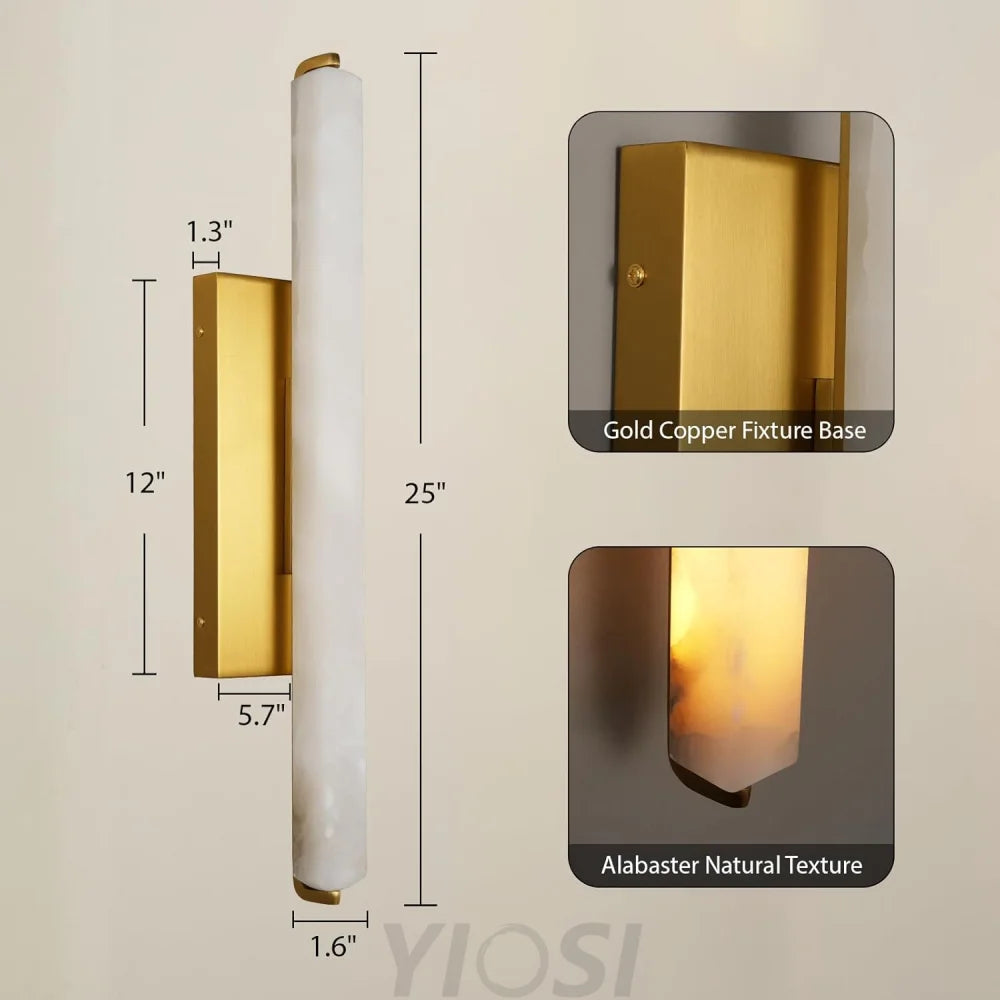 Natural Alabaster Wall Sconces