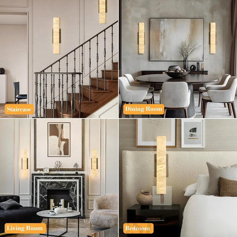 Natural Alabaster Wall Sconces