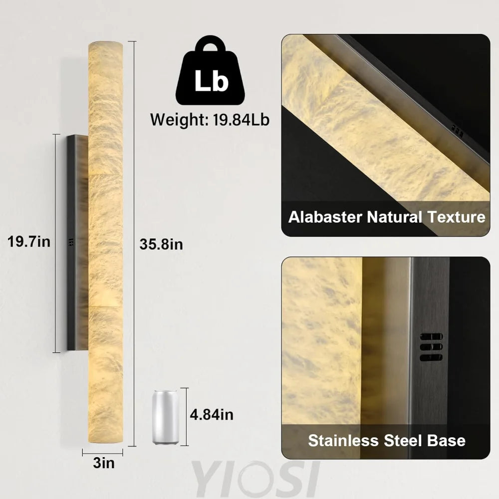 Natural Alabaster Wall Sconces