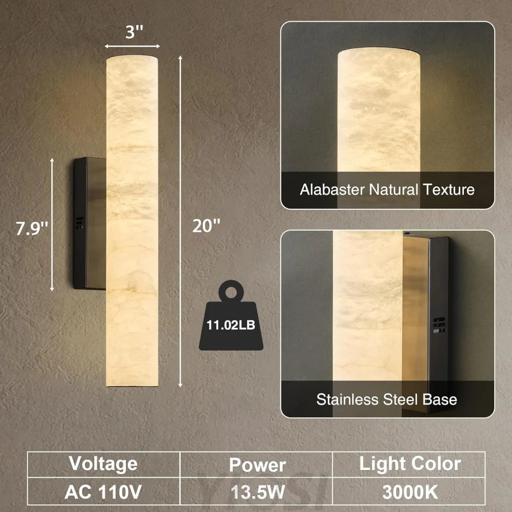 Natural Alabaster Wall Sconces