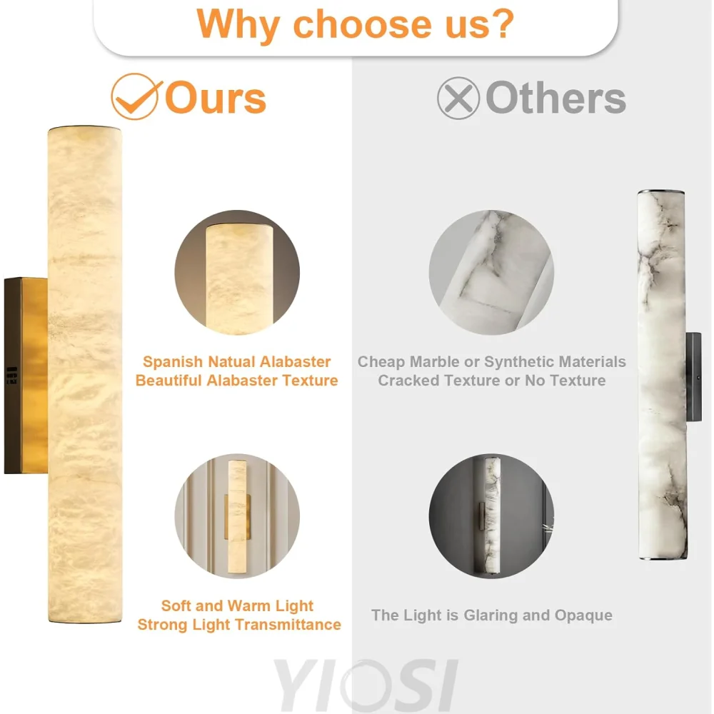 Natural Alabaster Wall Sconces