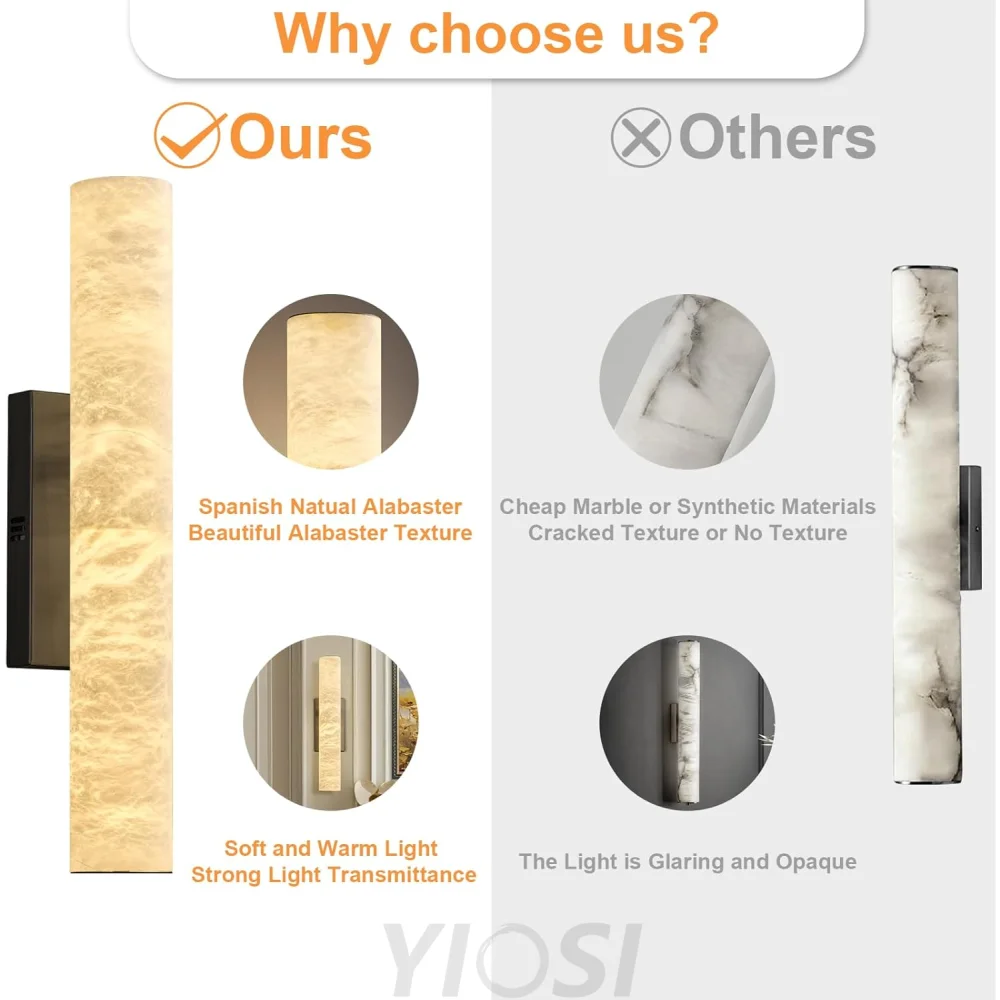 Natural Alabaster Wall Sconces