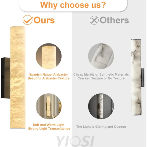 Natural Alabaster Wall Sconces