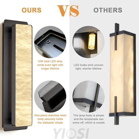 Natural Alabaster Wall Sconces