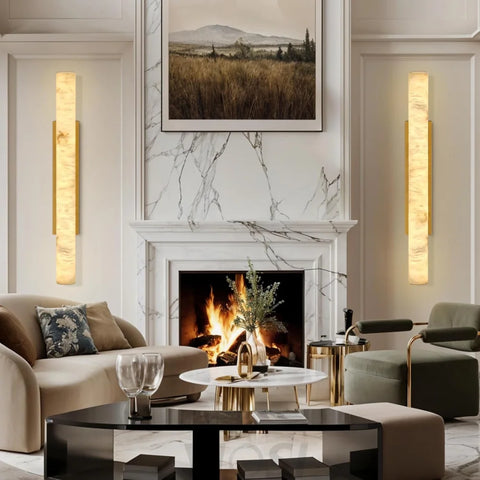 Natural Alabaster Wall Sconces