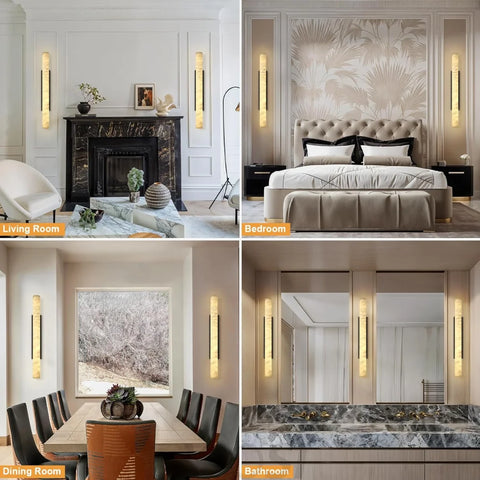 Natural Alabaster Wall Sconces