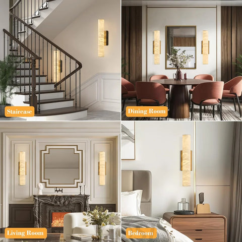 Natural Alabaster Wall Sconces