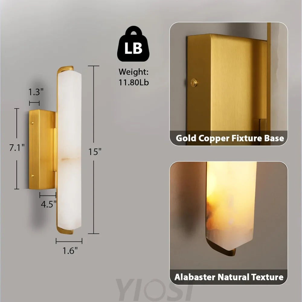 Natural Alabaster Wall Sconces