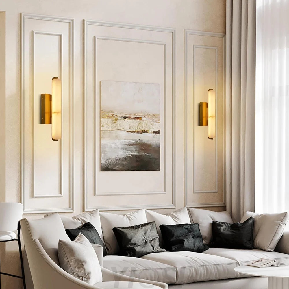 Natural Alabaster Wall Sconces