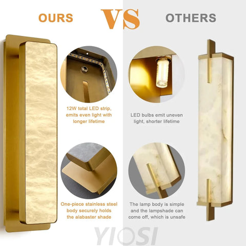 Natural Alabaster Wall Sconces