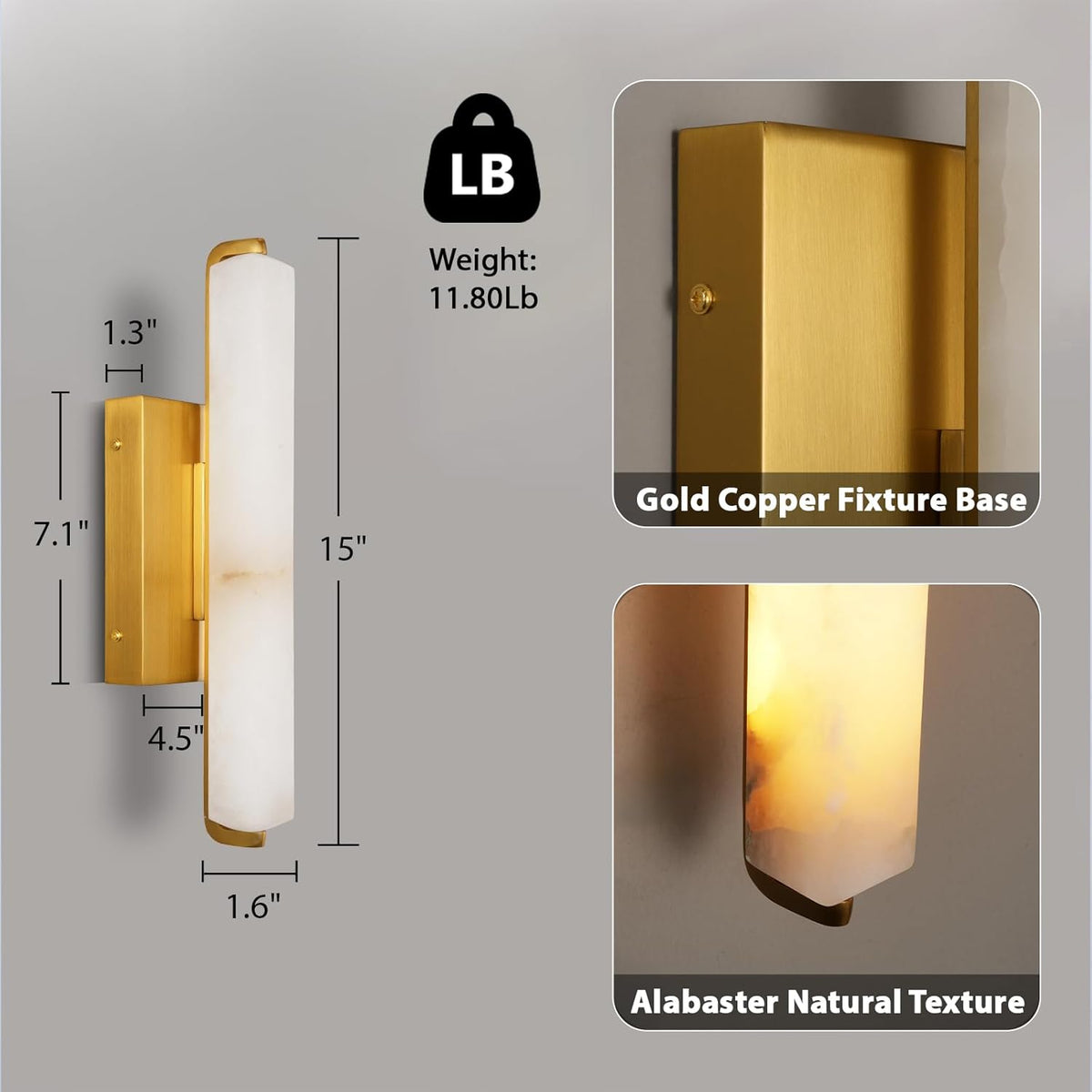 Natural Alabaster Wall Sconces