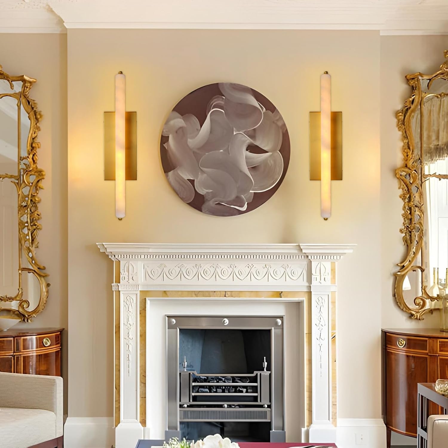 Natural Alabaster Wall Sconces