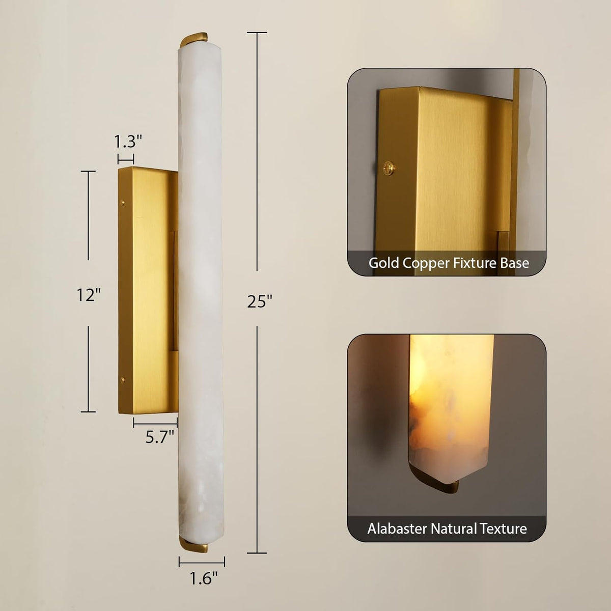 Natural Alabaster Wall Sconces