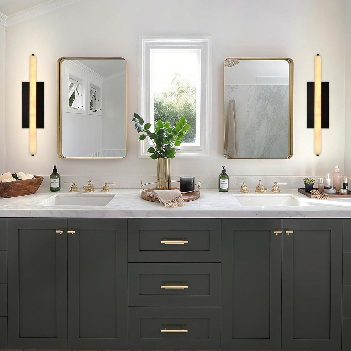 Natural Alabaster Wall Sconces