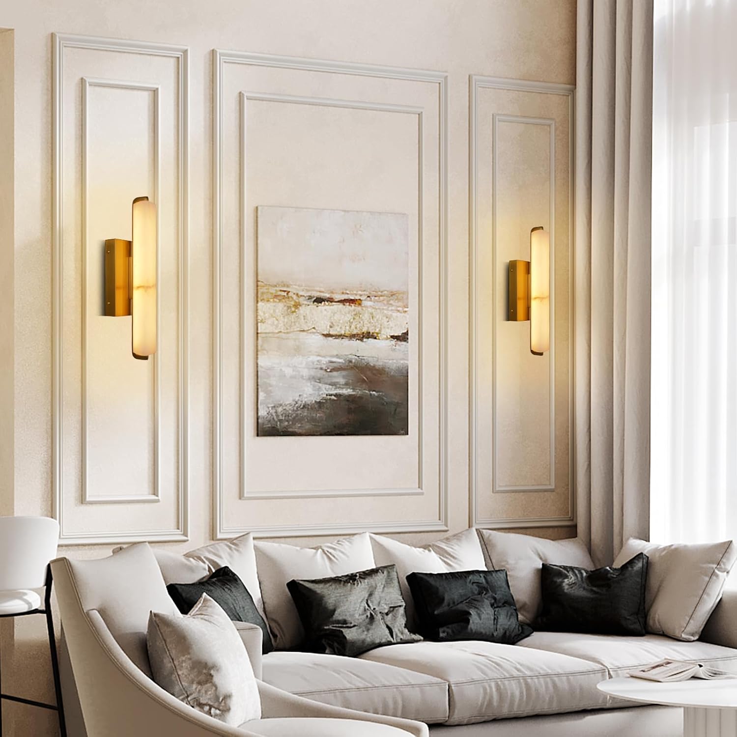 Natural Alabaster Wall Sconces