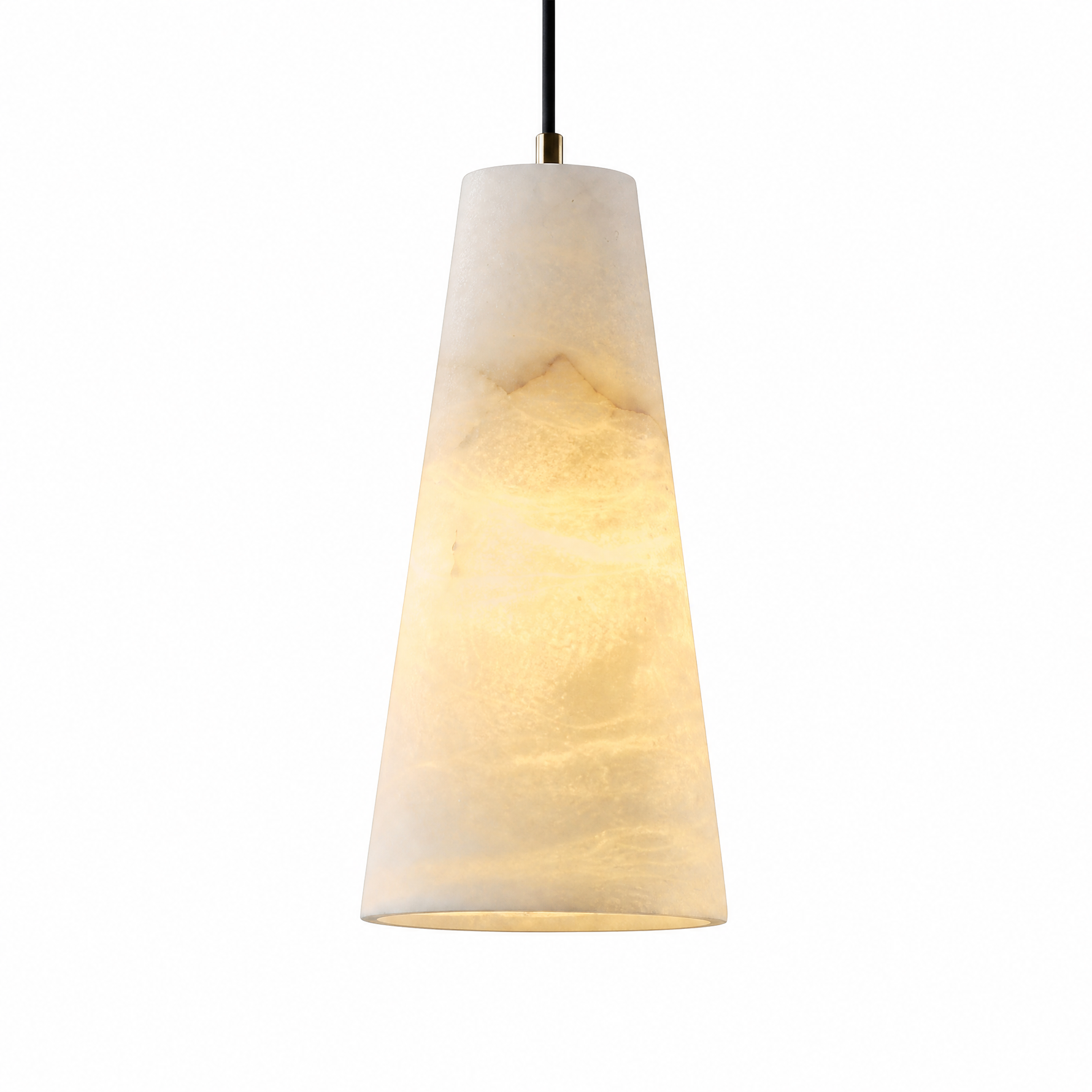 Natural Spanish Alabaster Conical Pendant Light