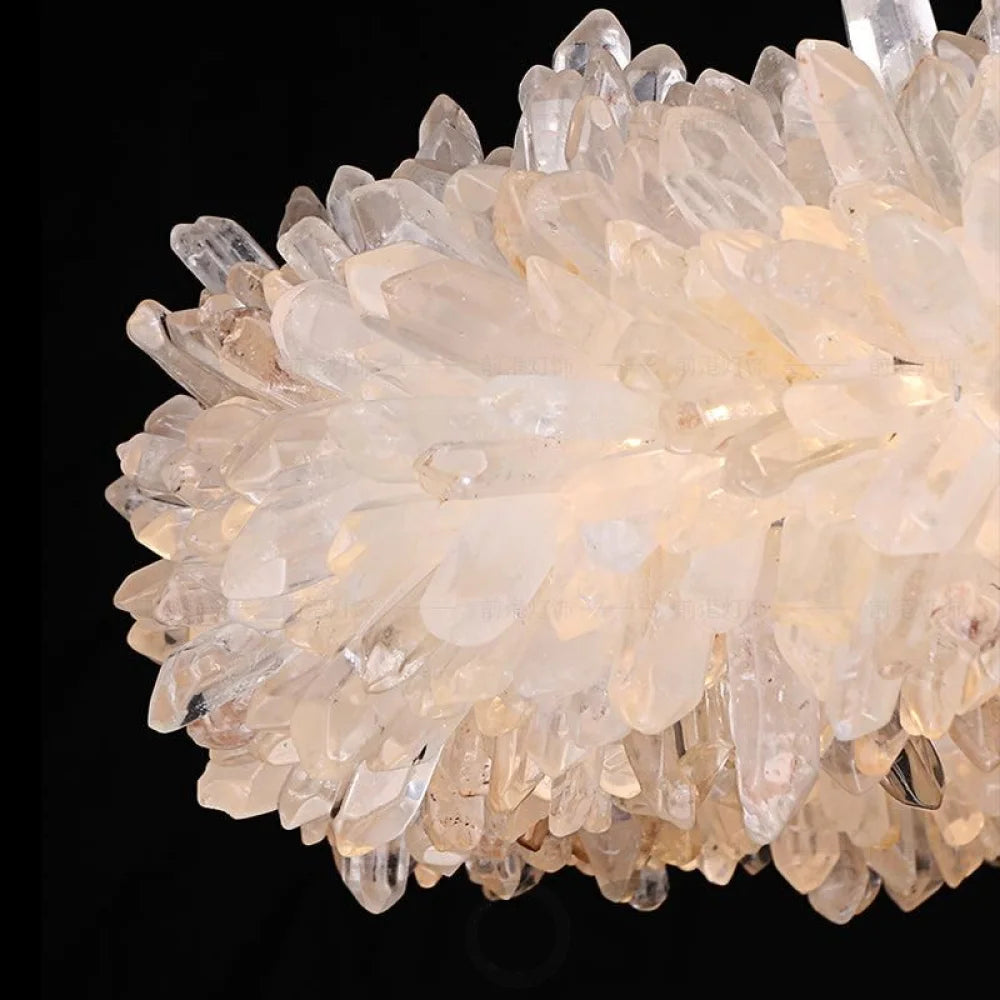 Rock Crystal Halo Modern Chandelier - camilalamps