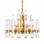 New Style Washboard Marble Slice Round Pendant Light D22"