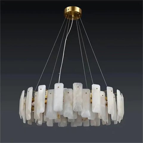 Noah Alabaster Round Chandelier 31’’D Chandelier