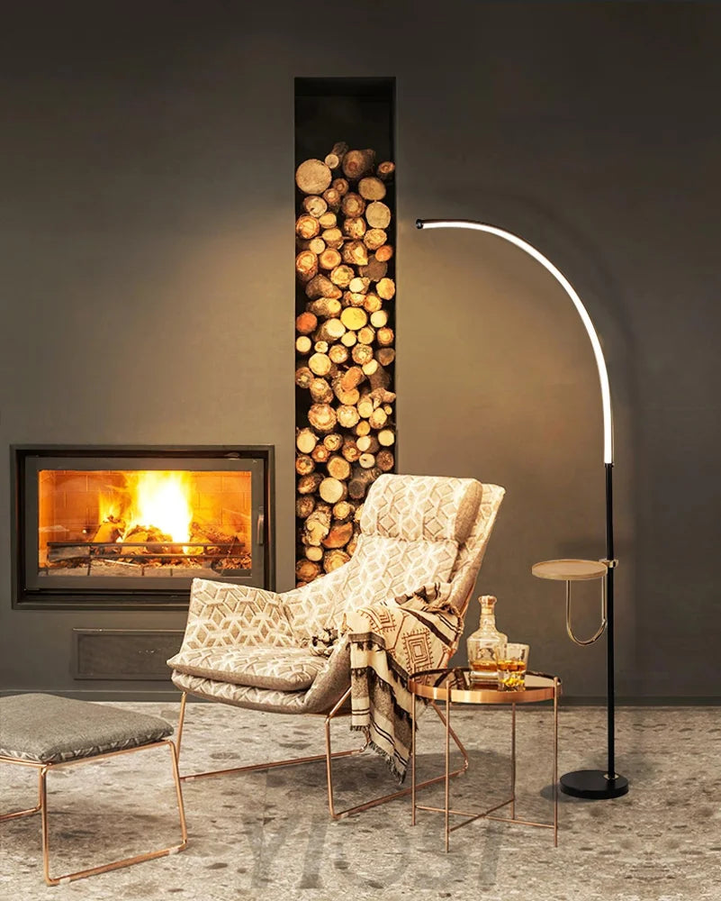 Nordic Arc Floor Lamp L 23.6″ - Bent-1-Yiosilamp