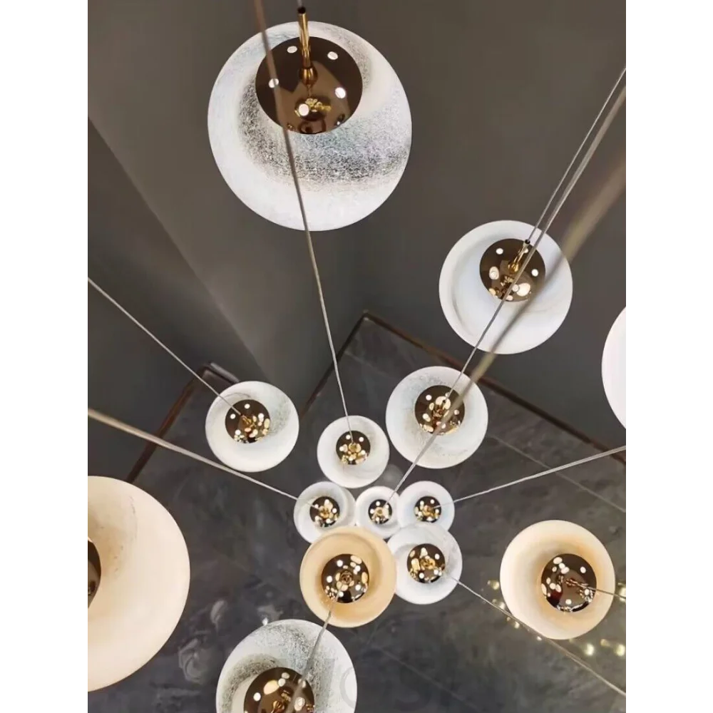 Nordic Planet Creative Long Pendant Chandelier For Staircase/Foyer/High-Ceiling Hallway Chandeliers