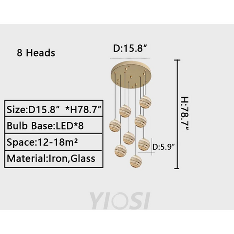 D15.8"*H78.7" chandelier,chandeliers,sky,star,stairs,staircase,spiral staircase,long,extra large,large,huge,big,oversize