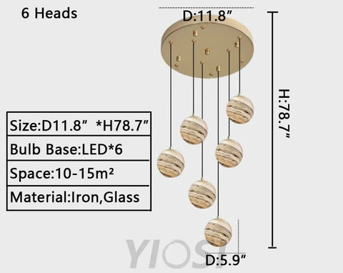 D11.8"*H78.7" chandelier,chandeliers,sky,star,stairs,staircase,spiral staircase,long,extra large,large,huge,big,oversize