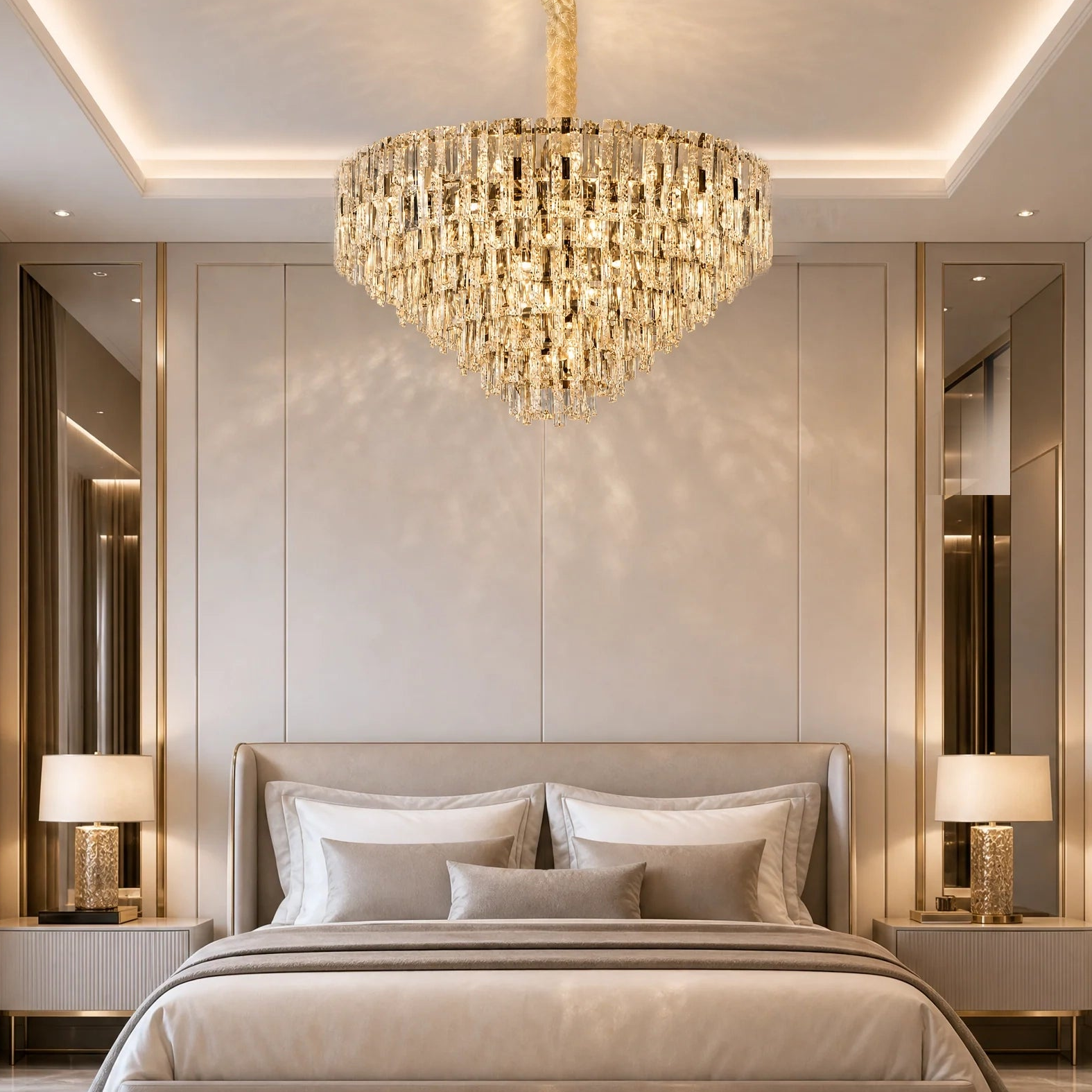 Notturno Crystal Crown Chandelier