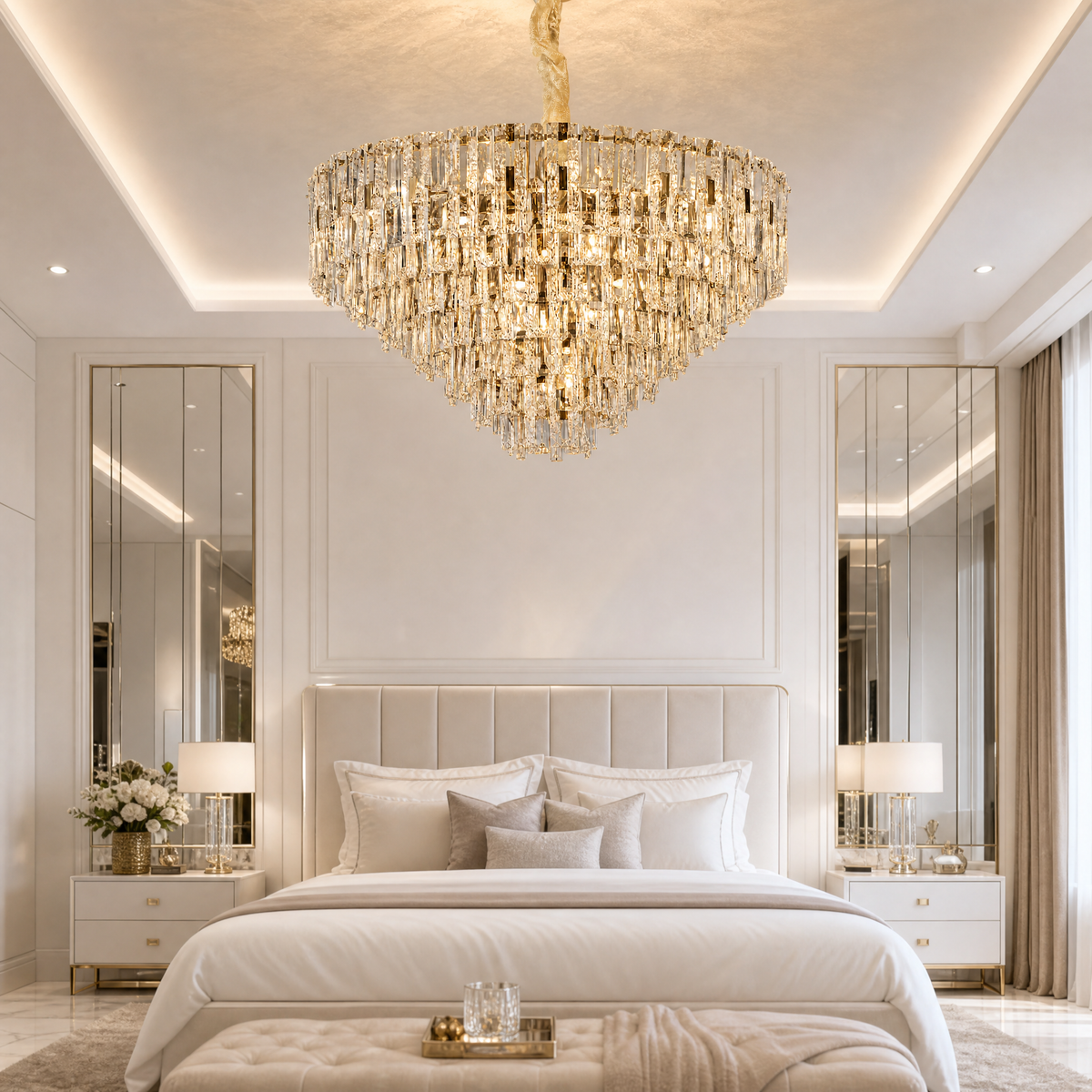 Notturno Crystal Crown Chandelier