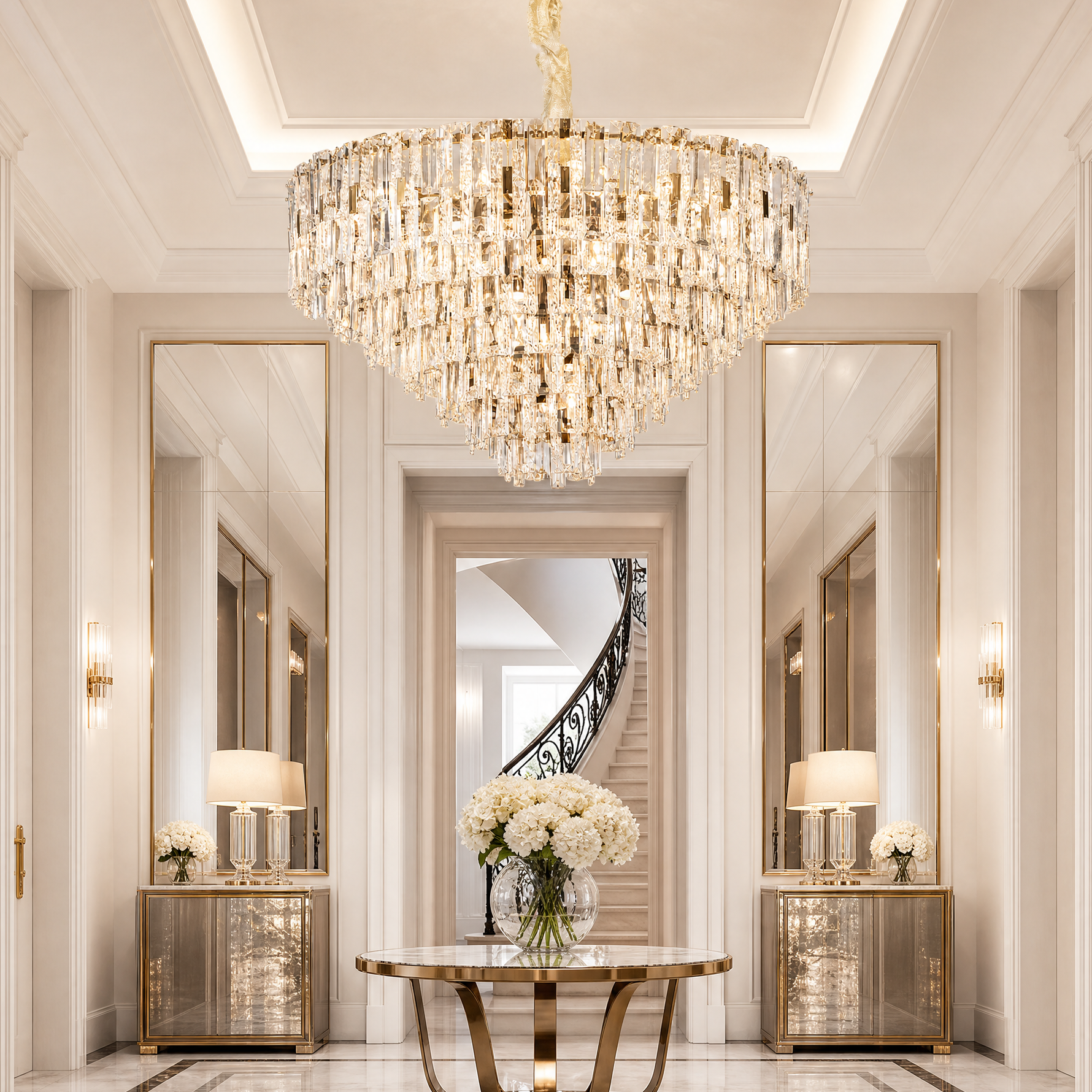 Notturno Crystal Crown Chandelier